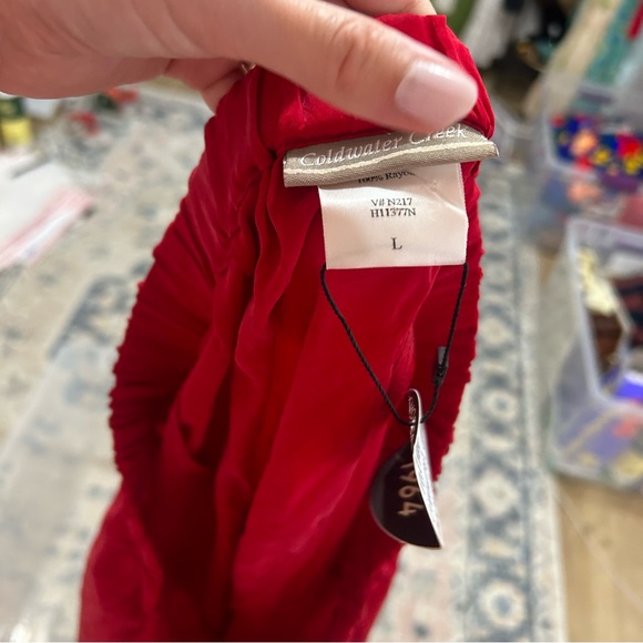 Vintage cold water creek rayon midi skirt size large - Picture 6 of 6